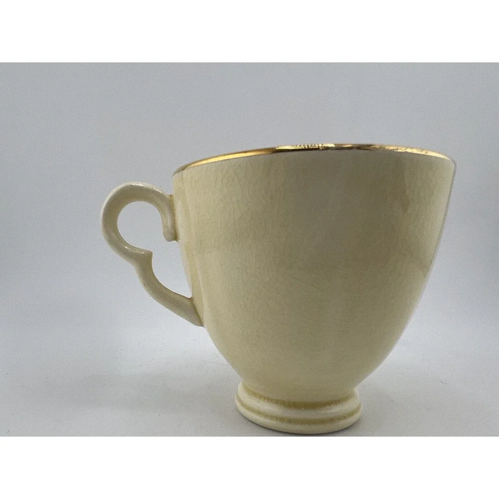 Vintage Crown Devon Jonroth England Franklin D. Roosevelt‎ Gold Rim Teacup